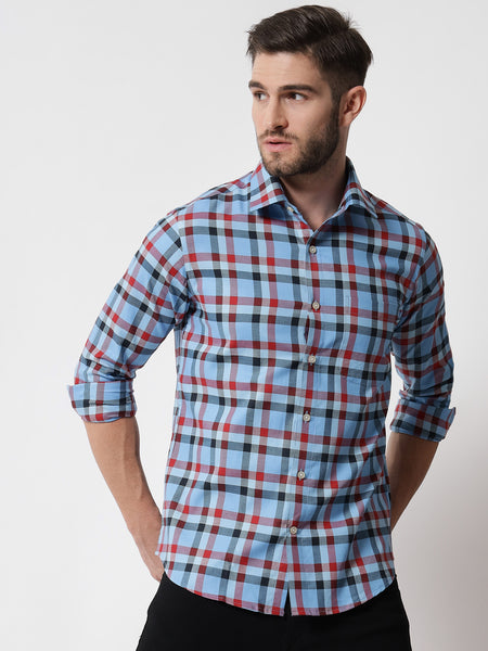 Blaze Check Blue Shirt