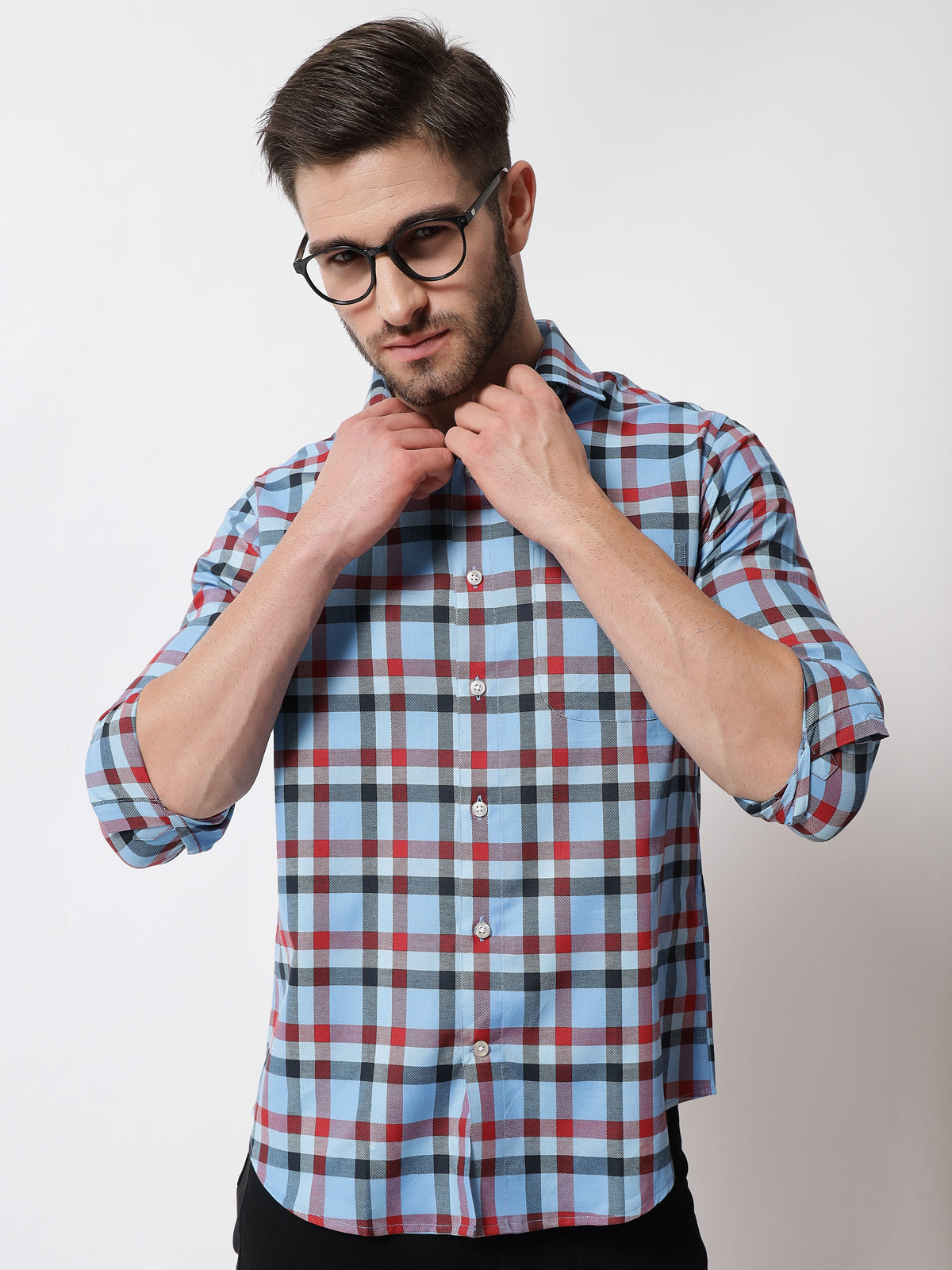 Blaze Check Blue Shirt