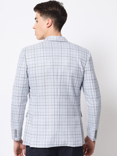 Glacier Blue Checked Blazer