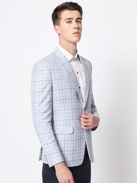 Glacier Blue Checked Blazer