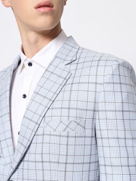 Glacier Blue Checked Blazer