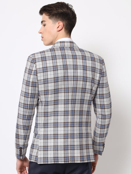 Light Grey Checked Blazer