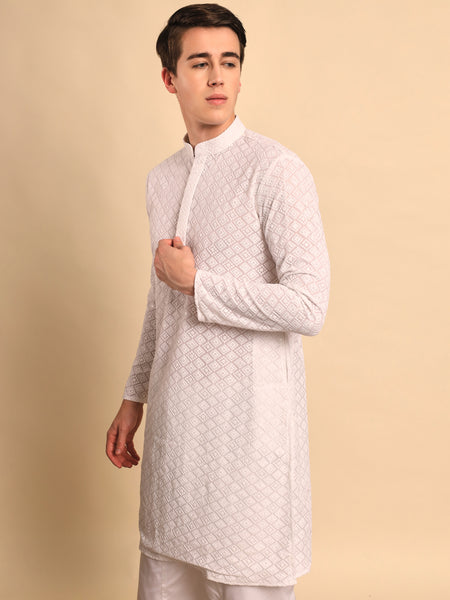 Shvetah Embroidered Sequence Kurta