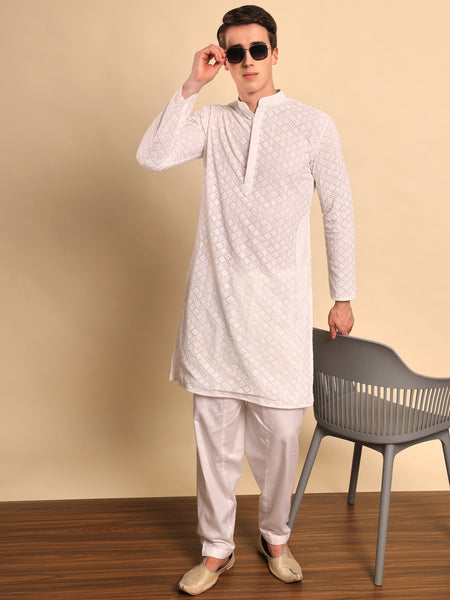 Shvetah Embroidered Sequence Kurta