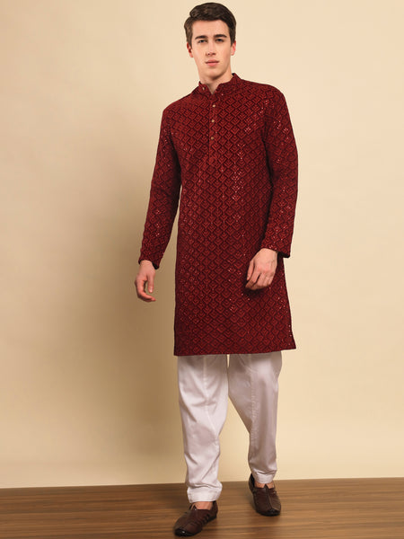 Garud Embroidered Sequin Kurta