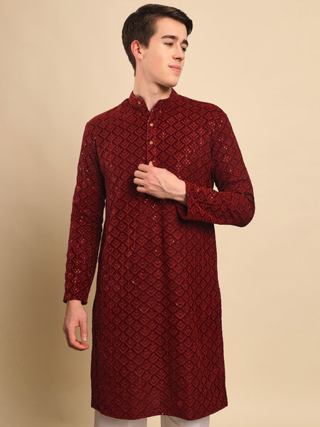 Garud Embroidered Sequin Kurta
