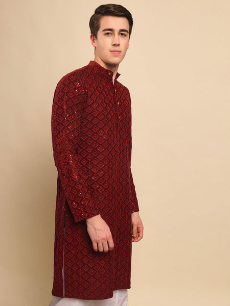 Garud Embroidered Sequin Kurta