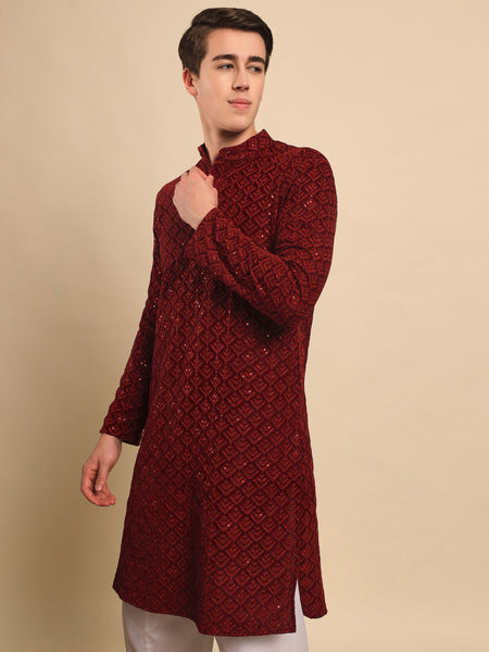 Garud Embroidered Sequin Kurta