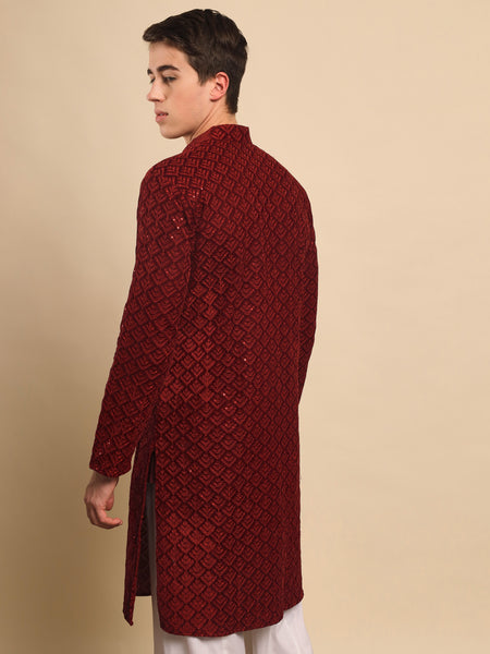 Garud Embroidered Sequin Kurta