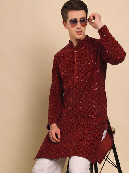 Garud Embroidered Sequin Kurta
