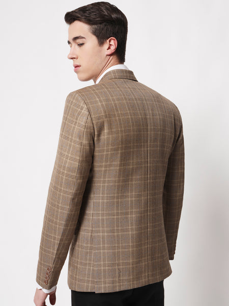 Light Beige Checked Blazer