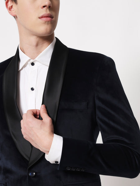 Navy Blue Tuxedo Blazer