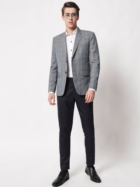 Gray Checked Blazer