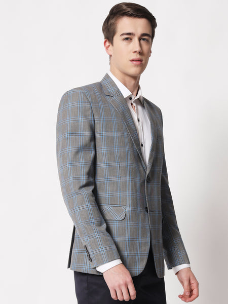 Gray Checked Blazer