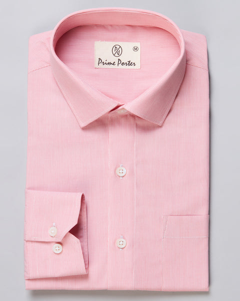 Blush Pink Pin Striped Shirt