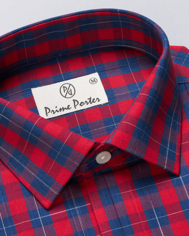 Raspberry Checked Shirt