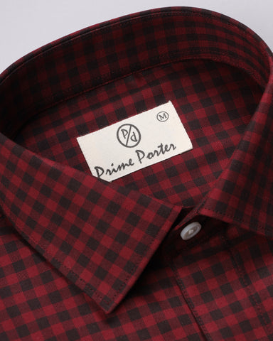 Scarlet Checked Shirt
