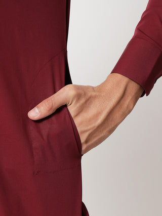Maroon Pathani Kurta