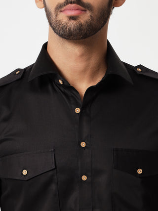 Black Pathani Kurta
