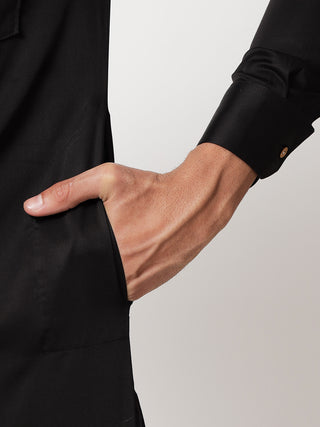 Black Pathani Kurta