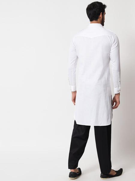 White Pathani Kurta