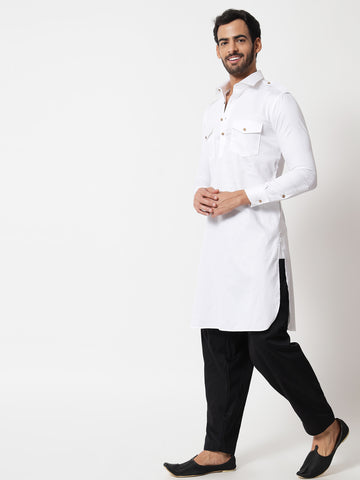 White Pathani Kurta