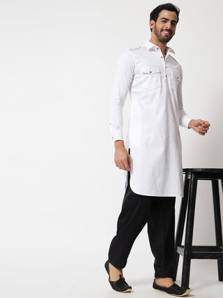 White Pathani Kurta