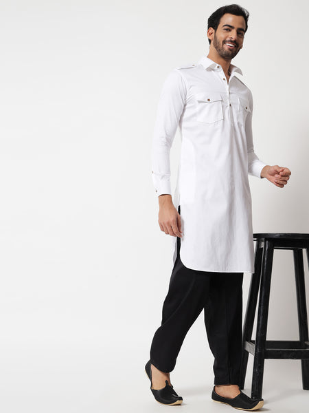 White Pathani Kurta