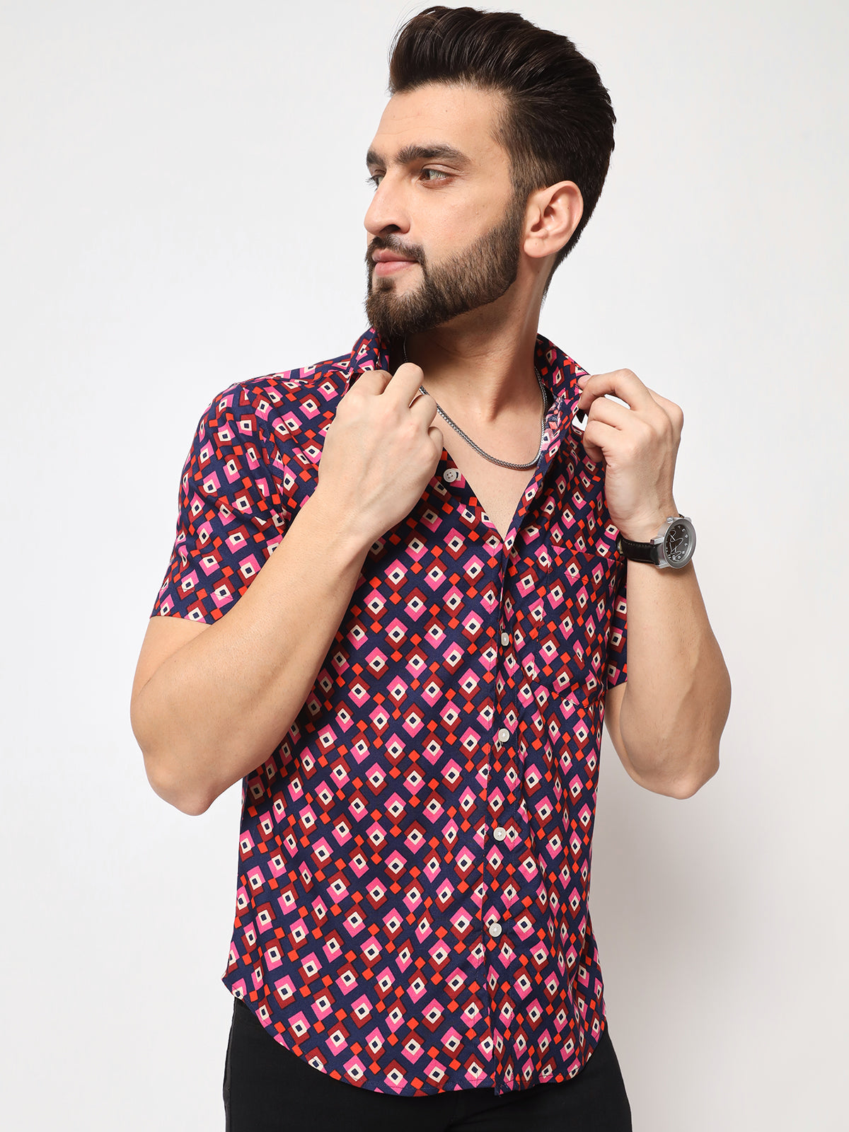 Diamond Half Sleeves Shirt