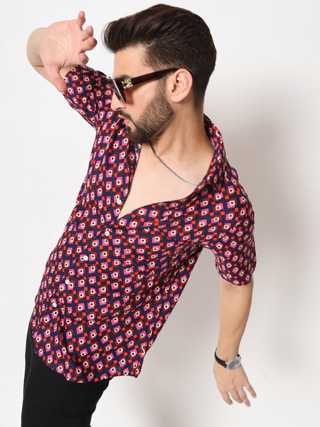 Diamond Half Sleeves Shirt