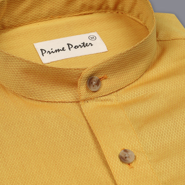 yellow-band-collar-cotton-shirt