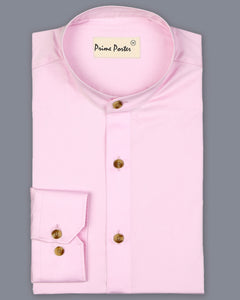 light-pink-band-collar-shirt