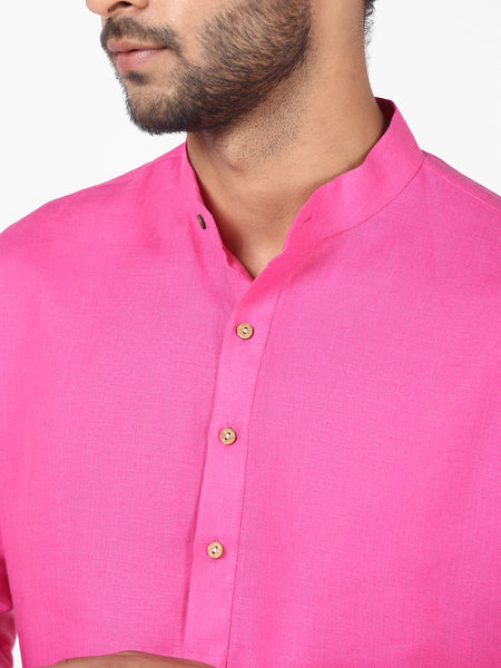 Gulabi- Pure Linen Kurta