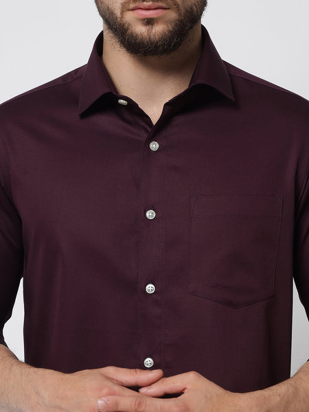 Dark Purple Colour Cotton Shirt For Men 6