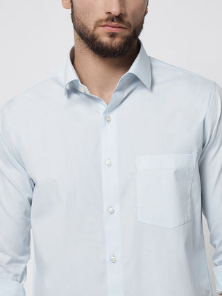 Ice Blue Colour Cotton Shirt For Men 6