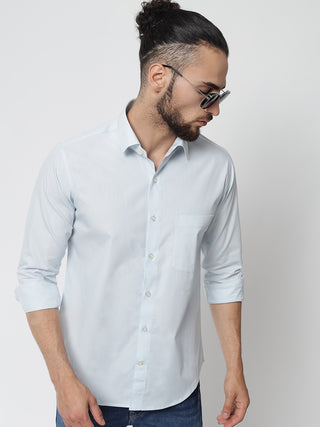 Ice Blue Colour Cotton Shirt For Men 2