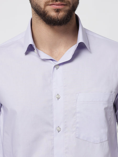 Lavender Purple Colour Cotton Shirt For Men 5