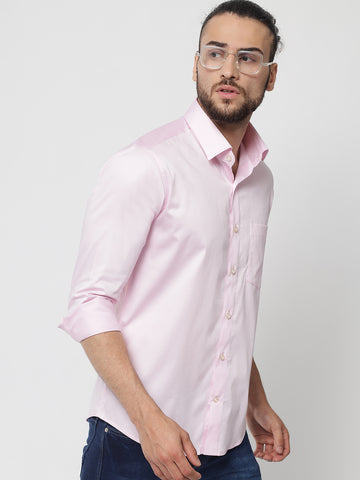 light-pink-colour-cotton-shirt-for-men 1