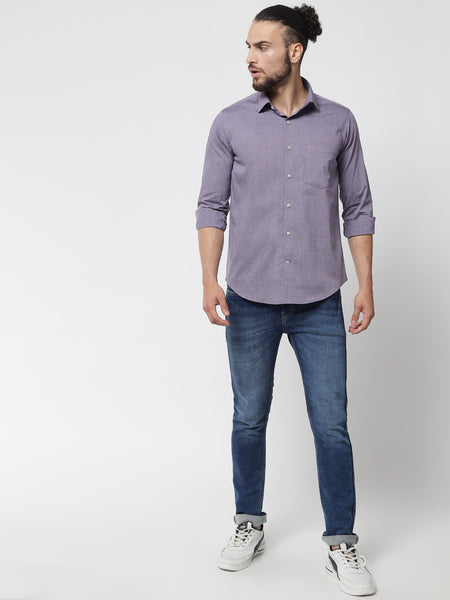 Light Purple Colour Cotton Shirt For Men 1