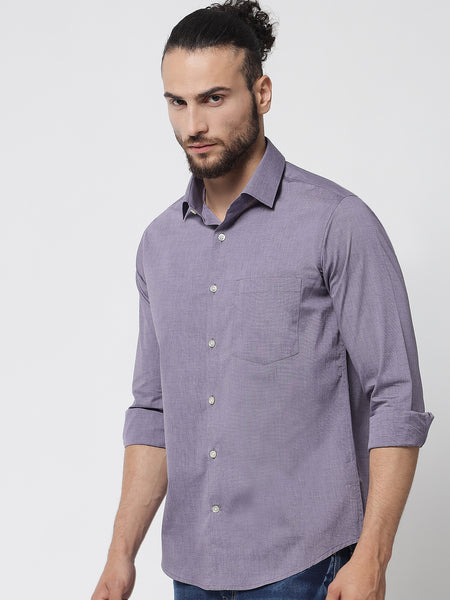 Light Purple Colour Cotton Shirt For Men 4