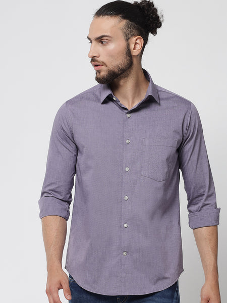 Light Purple Colour Cotton Shirt For Men 3