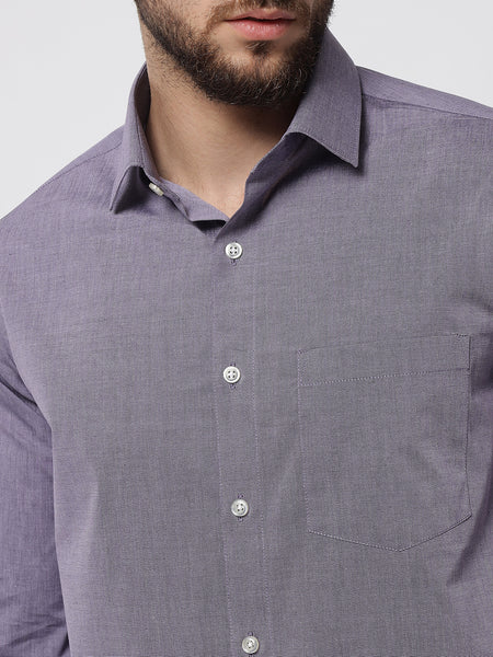 Light Purple Colour Cotton Shirt For Men 5