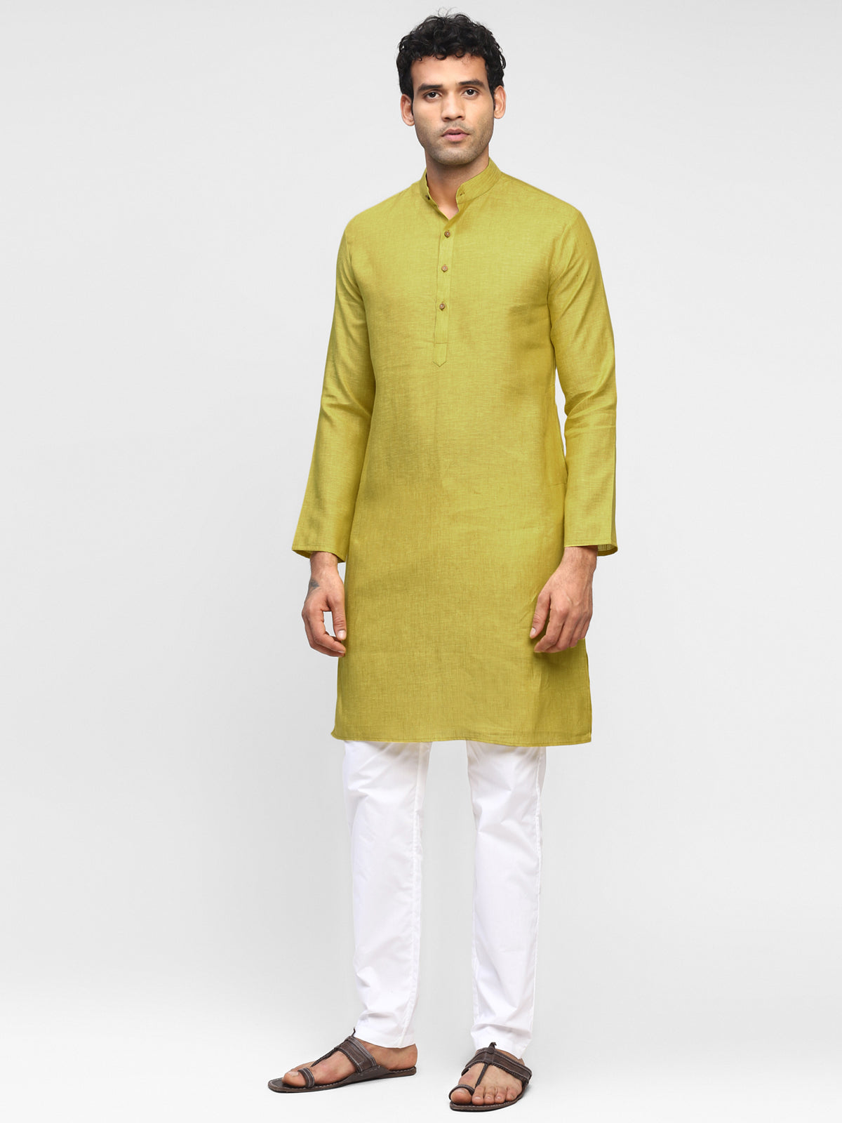 Peridot- Pure Linen Kurta