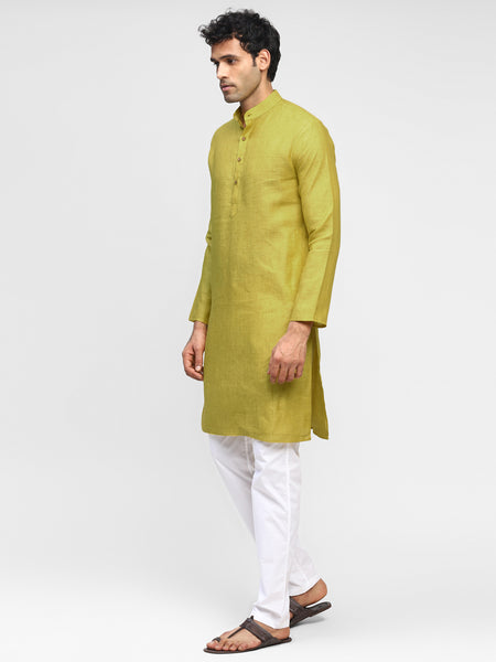 Peridot- Pure Linen Kurta