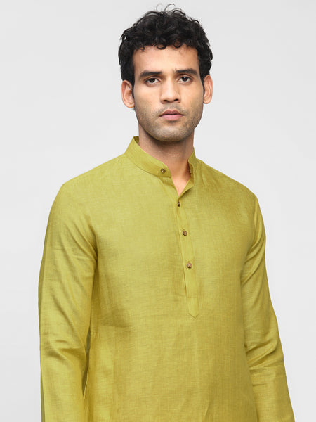 Peridot- Pure Linen Kurta