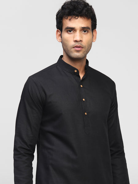 Noir- Pure Linen Kurta