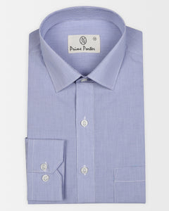 ﻿Blue Pin Striped Cotton Shirt For Men