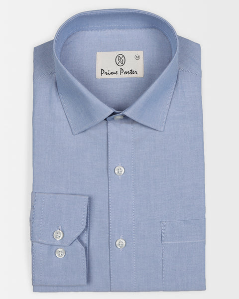 Light Blue Cotton Chambray Shirt