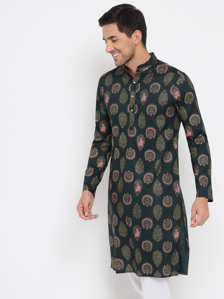 Mudita Pure Cotton Printed Kurta For Men 2
