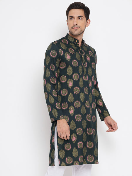 Mudita Pure Cotton Printed Kurta For Men 4